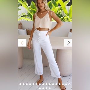 White cotton pants